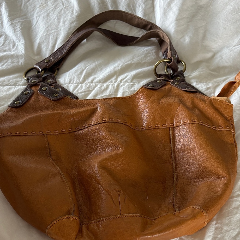 The Sak Tan Leather Shoulder Bag